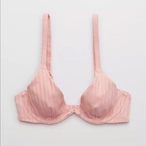 Aerie Ribbed Shine Underwire Plunge Bikini Top